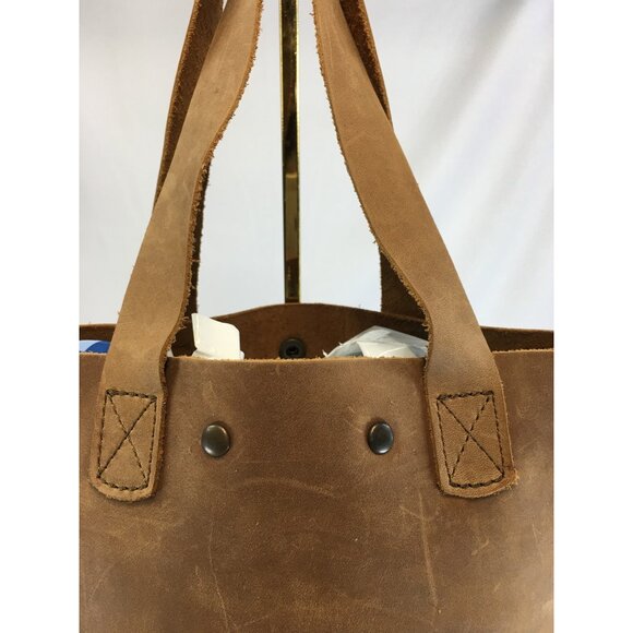 Oak River Tote Shoulder Bag Leather Brown with Detachable Strap - NWT - Picture 8 of 16